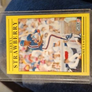 Darryl strawberry 91' fleer trading card
